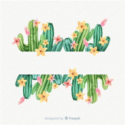 Cactus Banner Template Free Vector Cactus Backgrounds