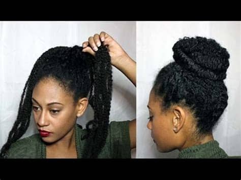 Spice up that purple hair with this cool double french braid hairstyle that would secure your tresses. Natural Textured Bun w/ Marley Braiding Hair - YouTube