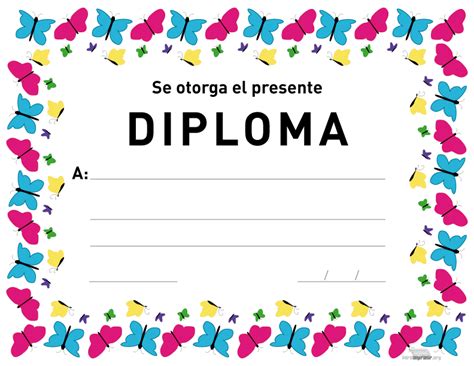 Diploma De Mariposas Para Imprimir En Pdf 2022