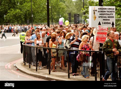 People Going To The Live 8 Concert Held In Hyde Park London July 2nd