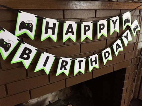 Xbox Video Game Happy Birthday Banner By Chevysshop On Etsy