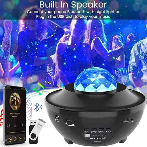 Usb Galactic Starry Night Lamp With Music Voice Bluetooth52 Remote