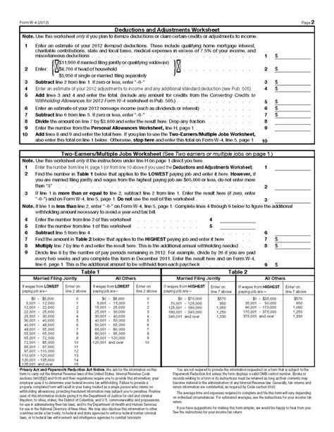 Federal Income Tax Deduction Worksheet Louisiana Universal Network