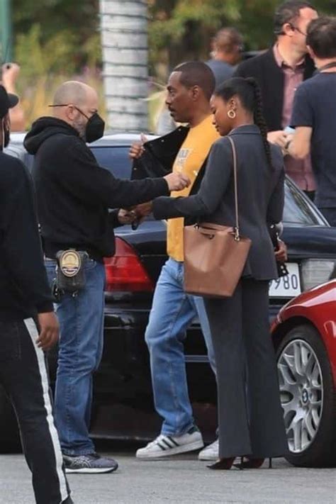 Eddie Murphy Dons Iconic Detroit Lions Jacket As He Joins Taylour Paige