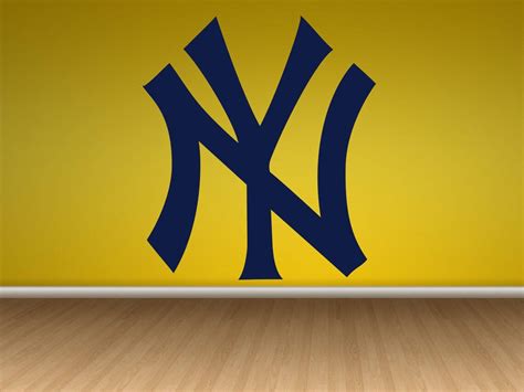 New York Yankees Sticker Decal Mlb Decor Yankees Logo Etsy