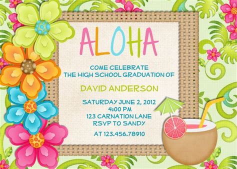 Free Printable Hawaiian Birthday Invitations