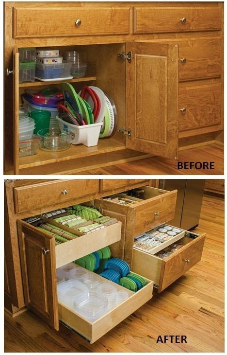 Before you even start looking at ideas, purge what you don't really need. Convenient and Space-Saving Cabinet Organizing Ideas ...