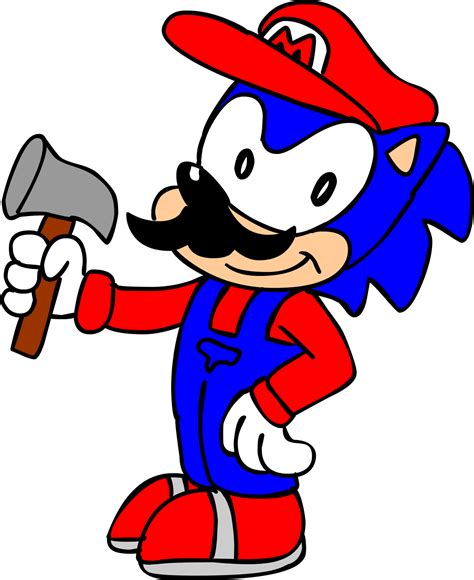 Sonic The Hedgehog As Mario By Blackrhinoranger On Deviantart