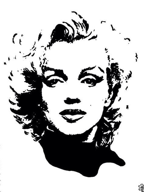 Marilyn Monroe Stencil Outline Images And Photos Finder