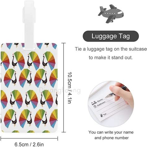 Buy Luggage Tag With Name Id Card Silicone Travel Bag Tag Peacock