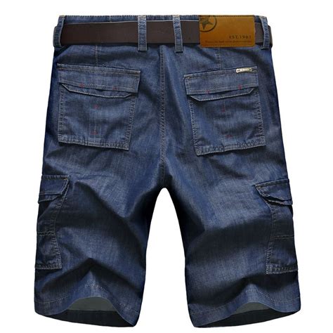 Icpans Casual Short Mens Cargo Denim Shorts Jeans Clothing Bermuda Summer Cotton Shorts