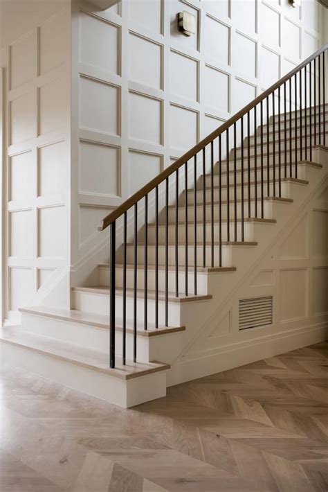Curved stairs are elegant and designed to impress. Stairwell, Paneling, Grid, Foyer | Stairs trim, Staircase ...