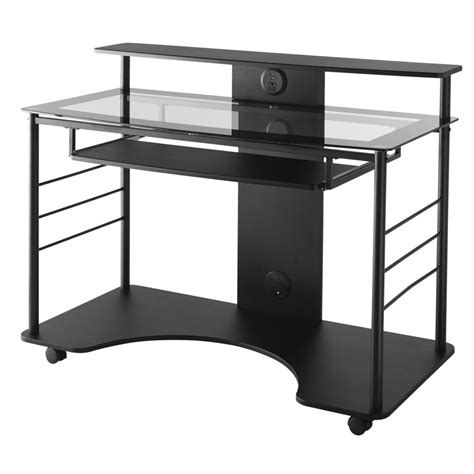 47w Mobile Tech Desk Workstation 36 116h X 47 14w X 26d Black