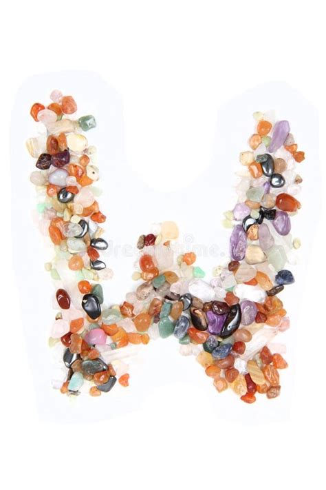Color Natural Gems Alphabet Letter Stock Photo Image Of Isolation