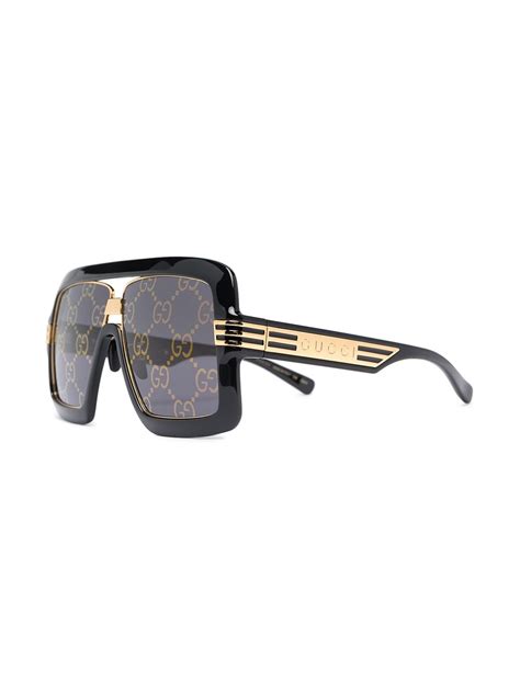 gucci eyewear square frame oversized sunglasses farfetch