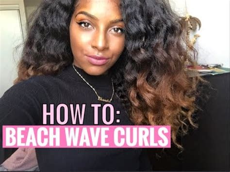 This works on all hair lengths whether your hair is short, medium length or lon. How To: Beach Wave Curls | Natural Hair - YouTube