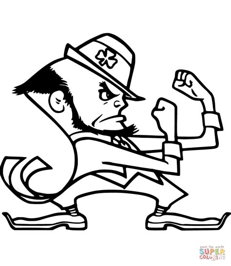 Notre dame fighting irish mascot the leprechaun celebrates during the ncaa football game between the notre dame fighting irish and the temple owls at notre dame stadium last september in south bend, indiana. Notre Dame Fighting Irish Coloring Pages | Fighting irish ...