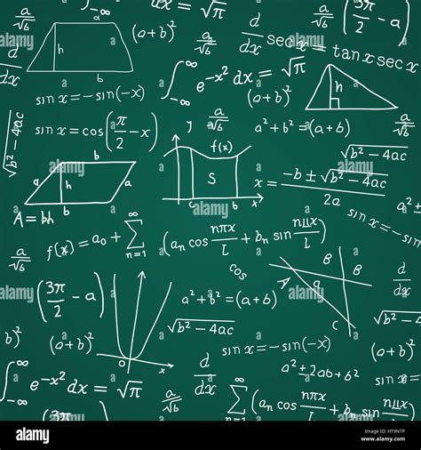 Math Formula Blackboard Calculation Vector Illustration Cartoon Stock