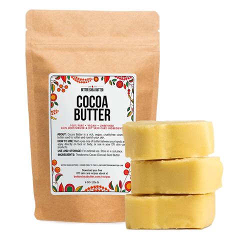 Raw Cocoa Butter Organic Pure And Unrefined Better Shea Butter