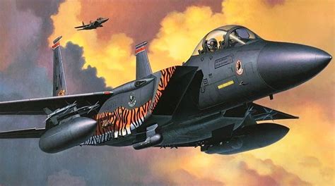 F 15e Strike Eagle Tiger Meet Egbert Friedl Aircraft Art Wwii
