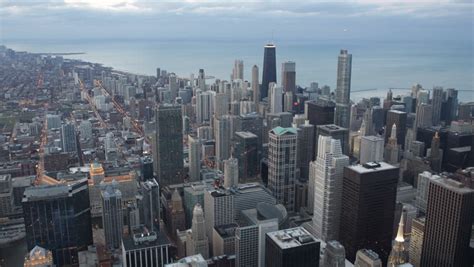 Aerial View Of Downtown Chicago Stock Footage Video 100 Royalty Free