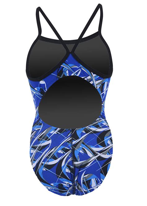 Dolfin Uglies Girls Aloha Print V 2 Back One Piece Swimsuit