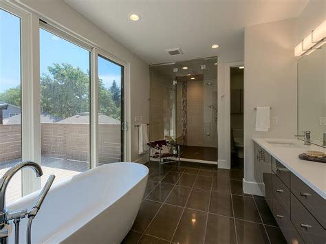 Both sides had existing windows. Master Bathroom Layout Ideas | Top 50 Pictures