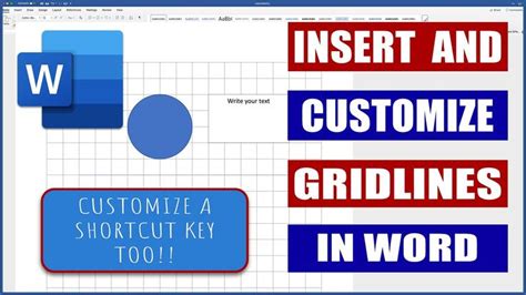 An Image With The Words Insert And Customize Gridlines In Word To Be