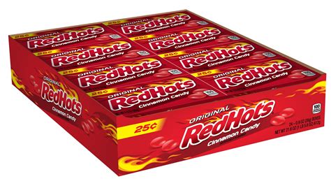 red hots cinnamon flavored candy 0 9oz box of 24