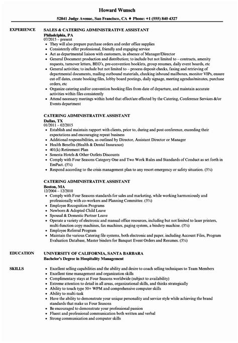 Administrative assistants work in a traditional or home office setting where they lend support to other professionals, from top. Kitchen Manager Job Description Resume New Catering ...