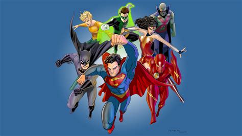 Batman Superman Flash Wonder Woman Green Lantern Digital Art