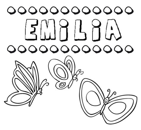 Emilia Dibujos De Los Nombres Para Colorear Pintar E Imprimir