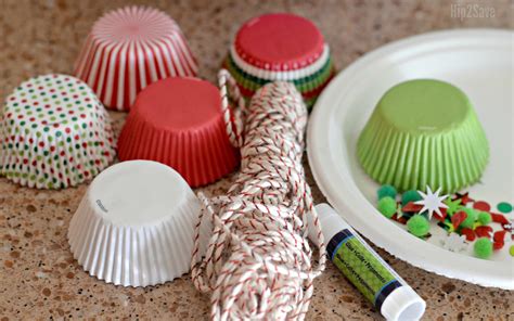 Cupcake Liner Christmas Ornaments Easy Kids Craft