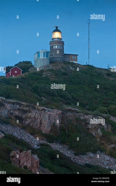 Kullen Lighthouse Kullaberg Peninsula Scania Sweden Stock Photo Alamy