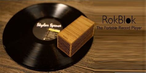Rokblok Is The Worlds Smallest Wireless Record Player Simply Place