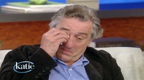 robert de niro cries on katie couric talk show video abc news