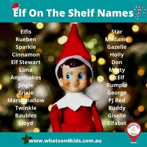 Elf On The Shelf Cheat Sheet Whats On 4 Kids