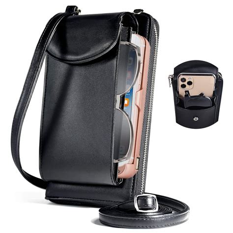Buy Crossbody Cell Phone Purses For Women With 2 Straps Leather Rfid