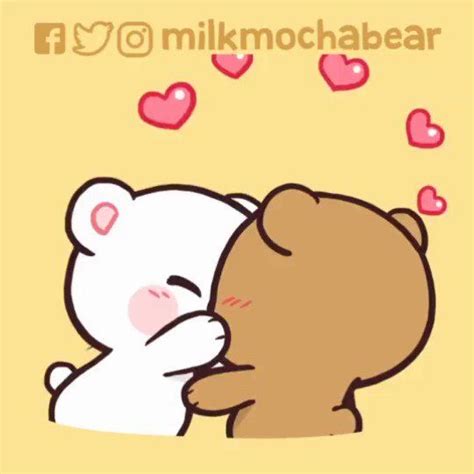 Milk And Mocha Cute Milk And Mocha Cute Kiss Discover Share Gifs Hot