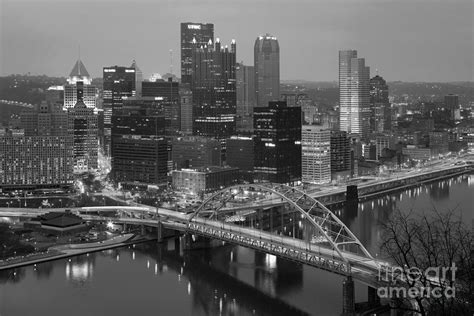 Pittsburgh Skyline At Dusk Photograph By Bill Cobb Fine Art America