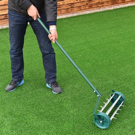 Heavy Duty Rolling Garden Lawn Aerator By Choice Products