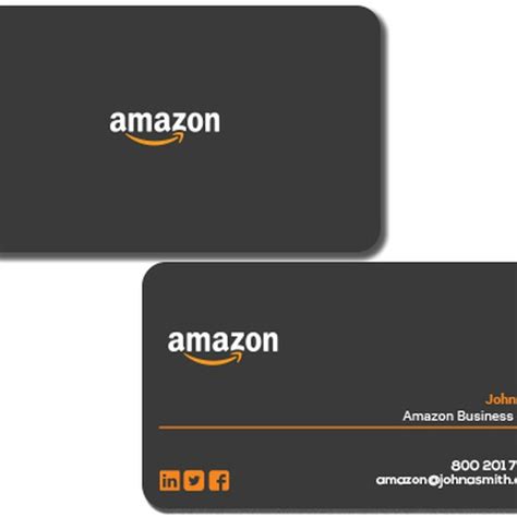 Purchases at amazon business, aws, amazon.com, and whole foods market. Business Card Design for Amazon Business Owner | 名刺コンペ