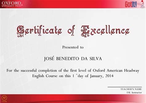 Certificados Got It English School