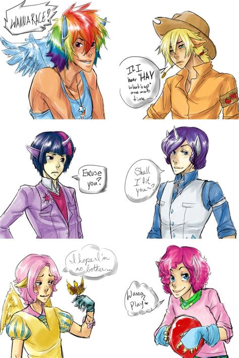 Mlp Genderbend The Group By Nickleerie On Deviantart Mlp Genderbend