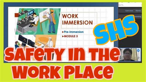 Work Immersion Safety In The Workplace Module 3 Senior High School