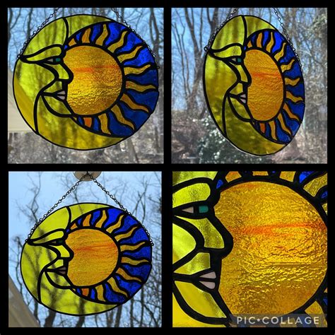 Sun And Moon Stained Glass Etsy