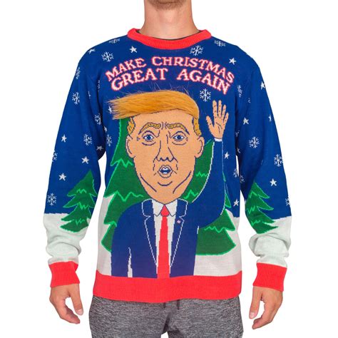 3d Trump Hair Make Christmas Great Again Ugly Christmas Sweater