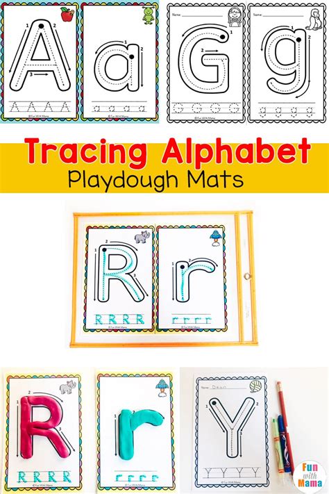 Alphabet Tracing Playdough Mats Fun With Mama