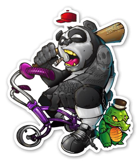 Buy Gangsta Panda Die Cut Stickers Stickerapp