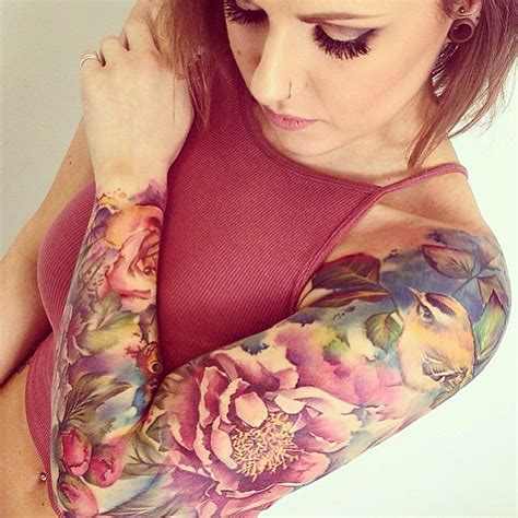 43 most gorgeous sleeve tattoos for women